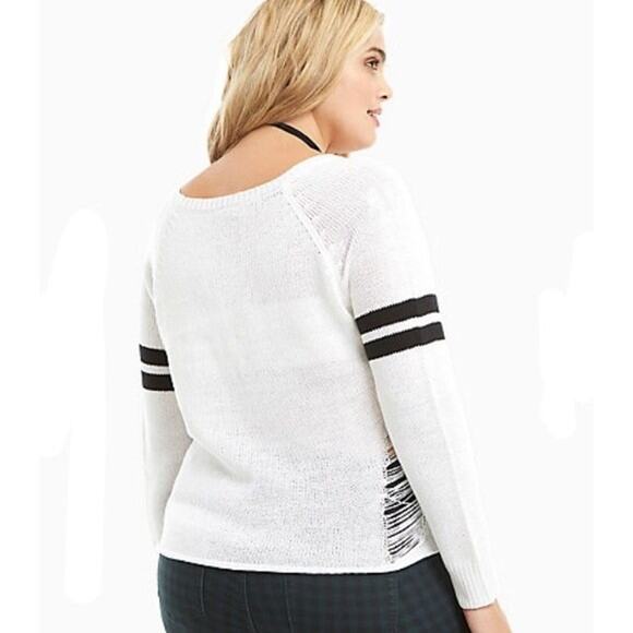 Hot Topic 2X The Nightmare Before Christmas Jack Skellington Destructed Sweater - Picture 2 of 7